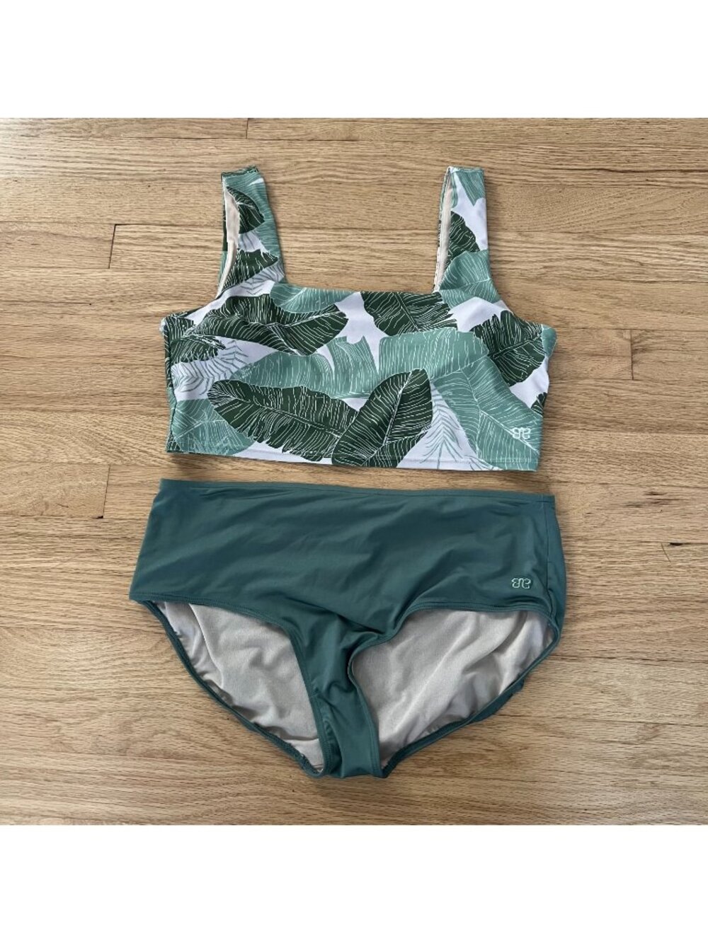 Albion Fit Green Two Piece Bikini Swimsuit Women's Size Large
